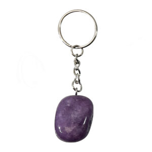 Lepidolite Tumbled Stone Keychain