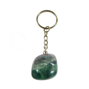 Fluorite Tumbled Stone Keychain