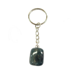 Blue Apatite Tumbled Stone Keychain