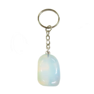 KEYCHAIN - TUMBLED STONE OPALITE 3-3.5"L