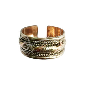 3 Metals Twisted Thin Adjustable Ring (Pack of 3)