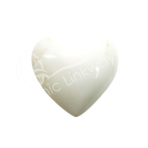 Polished White Jade Heart