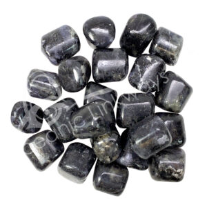 (CLOSE OUT) TUMBLED STONES - IOLITE WITH BLACK MICA 20-30 MM