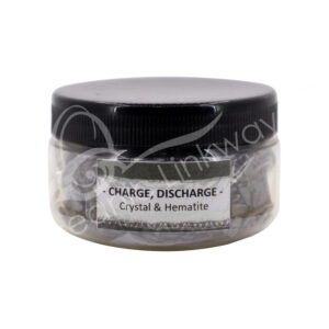 Crystal Quartz and Hematite Chips Stones in Jar Charge Discharge