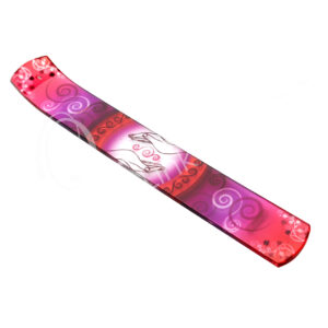 Glass Printed Healing Hands Incense Holder