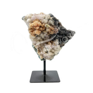 Amethyst Flower on Black Metal Stand