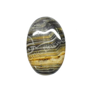 Polished Onyx with Stripes Palm Stone
