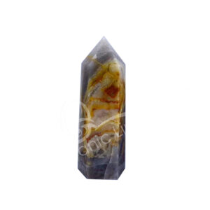 Polished Crazy Lace Agate Obelisk