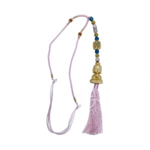 (CLOSE OUT) NECKLACE/HANGING - KWAN YIN/COMPASSION WITH APATITE & ROSE QARTZ 19.25-22.25"L