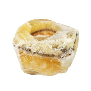 Yellow Zebra Calcite Top Polished Tealight Holder