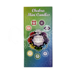 Chakra Assortment Unscented Mini Candles 4.75-5"H X 0.5" Diameter