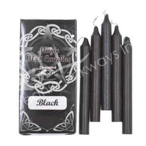 Black Unscented Mini Candles 4.75-5"H X 0.5" Diameter Pack of 20