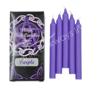Purple Unscented Mini Candles 4.75-5"H X 0.5" Diameter Pack of 20