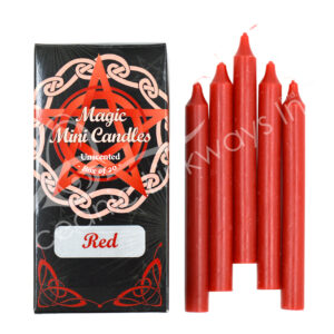 Red Unscented Mini Candles 4.75-5"H X 0.5" Diameter Pack of 20