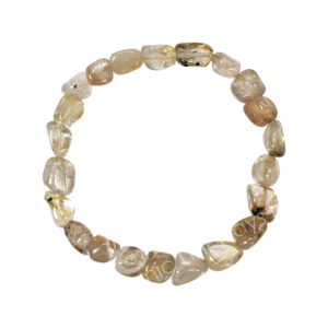 Rutilated Quartz Tumbled Stones Bracelet
