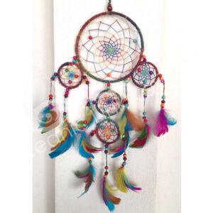 Rainbow 5 Circles Dreamcatcher