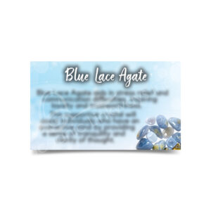 (CLOSE OUT) MARKETING CARD - AGATE, BLUE LACE (PK 50) 2X3"
