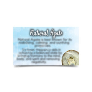 (CLOSE OUT) MARKETING CARD - AGATE, NATURAL (PK 50) 2 X 3"