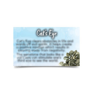 (CLOSE OUT) MARKETING CARD - CAT'S EYE (PK 50) 2X3"