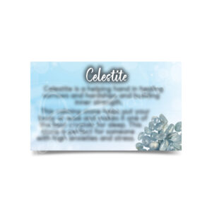 (CLOSE OUT) MARKETING CARD - CELESTITE (PK 50) 2 X 3"