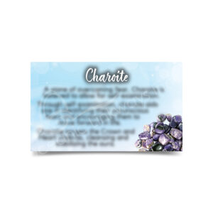 (CLOSE OUT) MARKETING CARD - CHAROITE (PK 50) 2X3"