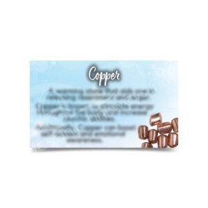 (CLOSE OUT) MARKETING CARD - COPPER (PK 50) 2 X 3"