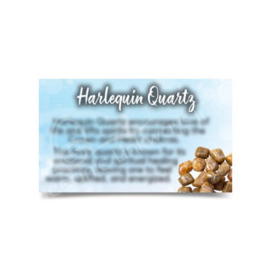 (CLOSE OUT) MARKETING CARD - HARLEQUIN QUARTZ (PK 50) 2X3"