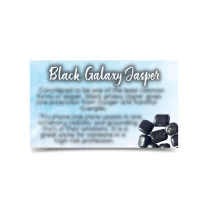 (CLOSE OUT) MARKETING CARD - JASPER, BLACK GALAXY (PK 50) 2X3"