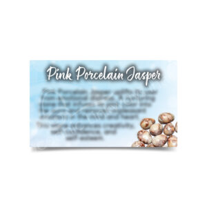 (CLOSE OUT) MARKETING CARD - JASPER, PINK PORCELAIN (PK 50) 2X3"