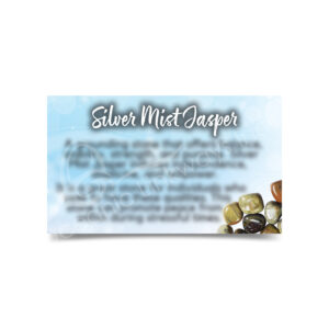 (CLOSE OUT) MARKETING CARD - JASPER, SILVER MIST (PK 50) 2X3"
