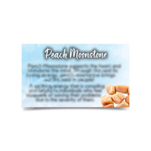 (CLOSE OUT) MARKETING CARD - MOONSTONE, PEACH (PK 50) 2X3"