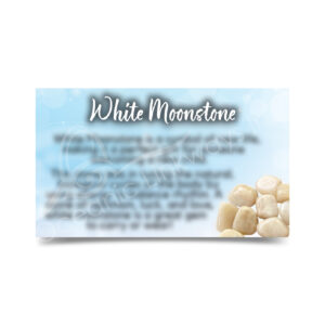 (CLOSE OUT) MARKETING CARD - MOONSTONE, WHITE (PK 50) 2X3"