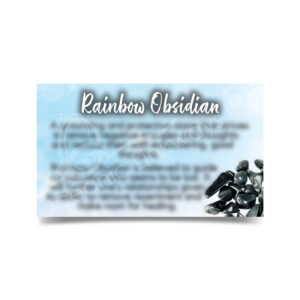 (CLOSE OUT) MARKETING CARD - OBSIDIAN, RAINBOW (PK 50) 2X3"