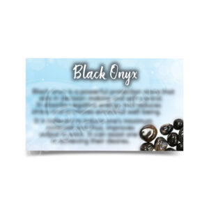 (CLOSE OUT) MARKETING CARD - ONYX, BLACK (PK 50) 2X3"