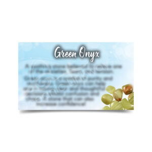 (CLOSE OUT) MARKETING CARD - ONYX, GREEN (PK 50) 2 X 3"