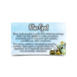 (CLOSE OUT) MARKETING CARD - OPAL, BLUE (PK 50) 2X3"