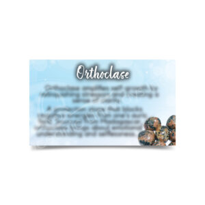 (CLOSE OUT) MARKETING CARD - ORTHOCLASE (PK 50) 2X3"