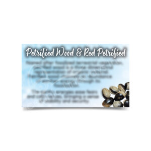 (CLOSE OUT) MARKETING CARD - PETRIFIED WOOD AND RED PETRIFIED (PK 50) 2X3"