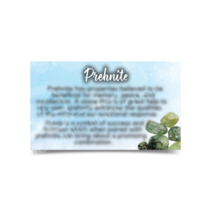 (CLOSE OUT) MARKETING CARD - PREHNITE (PK 50) 2X3"