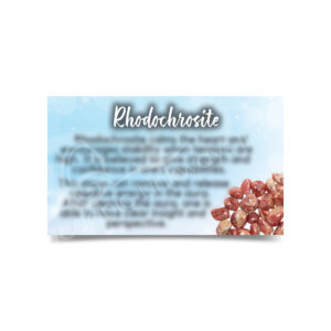 (CLOSE OUT) MARKETING CARD - RHODOCHROSITE (PK 50) 2X3"