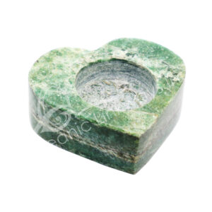 Dark Green Aventurine Heart-Shaped Tealight Holder