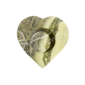 Green Infinite Serpentine Heart-Shaped Tealight Holder