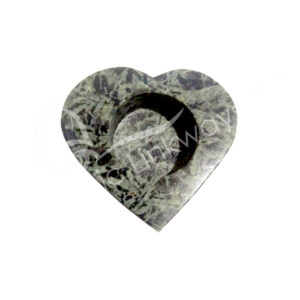 Rainforest Jasper Heart-Shaped Tealight Holder