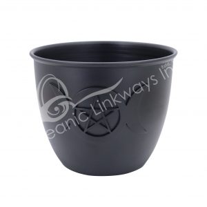 (CLOSE OUT) SMUDGE POT - CAST IRON TRIPLE MOON 5 X 4"H