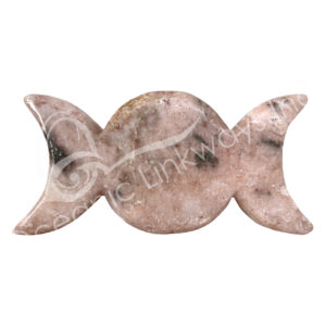 Pink Amethyst Flat Triple Moon