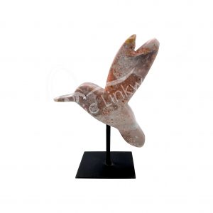 Pink Amethyst Hummingbird on Metal Stand