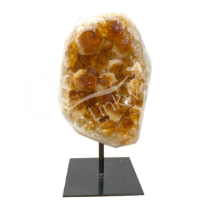 Citrine Druse on Black Metal Base