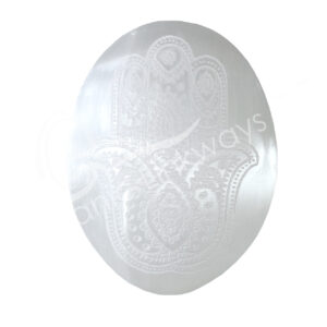 Polished Selenite Fatima Hand Palm Stone