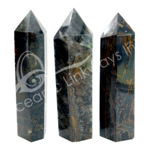 Polished Blue Tiger Eye Six Sides Obelisk
