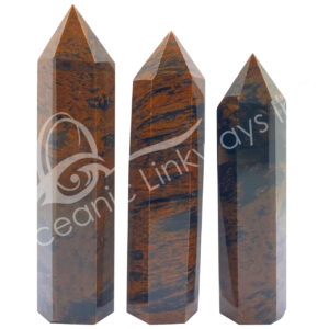 Polished Mahogany Obsidian 6 Sides Obelisk